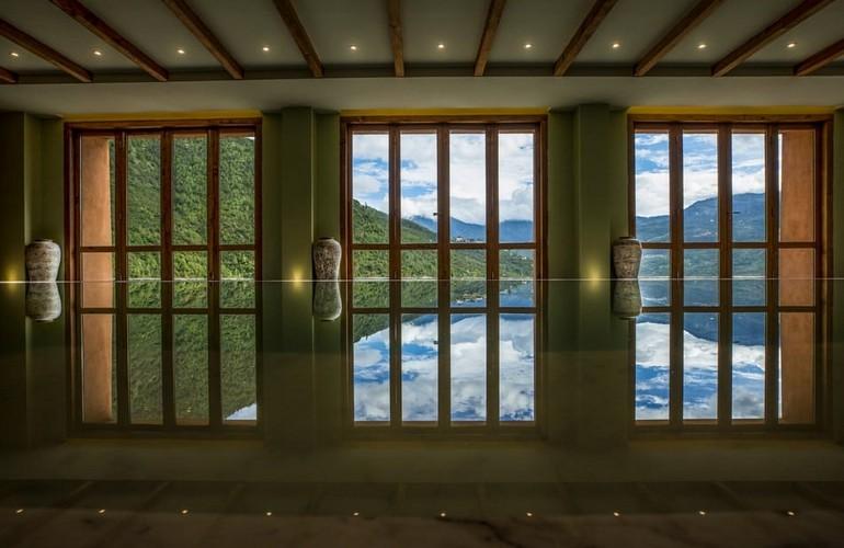 Swimming pool views, Bhutan Spirit Sanctuary