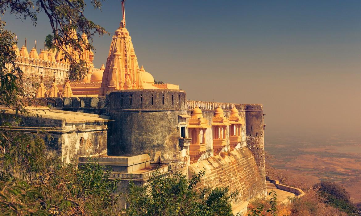 Jain temple complex on top of Shatrunjaya Hill, Palitana 