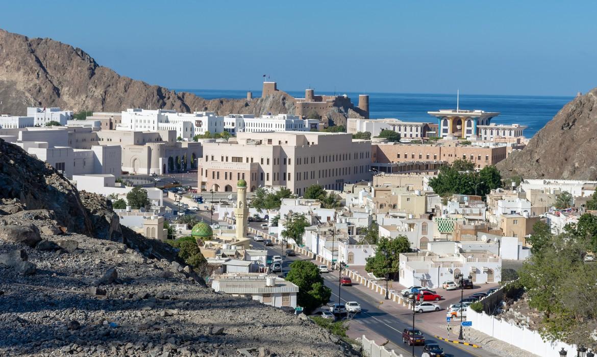 A view looking into Old Town, Muscat