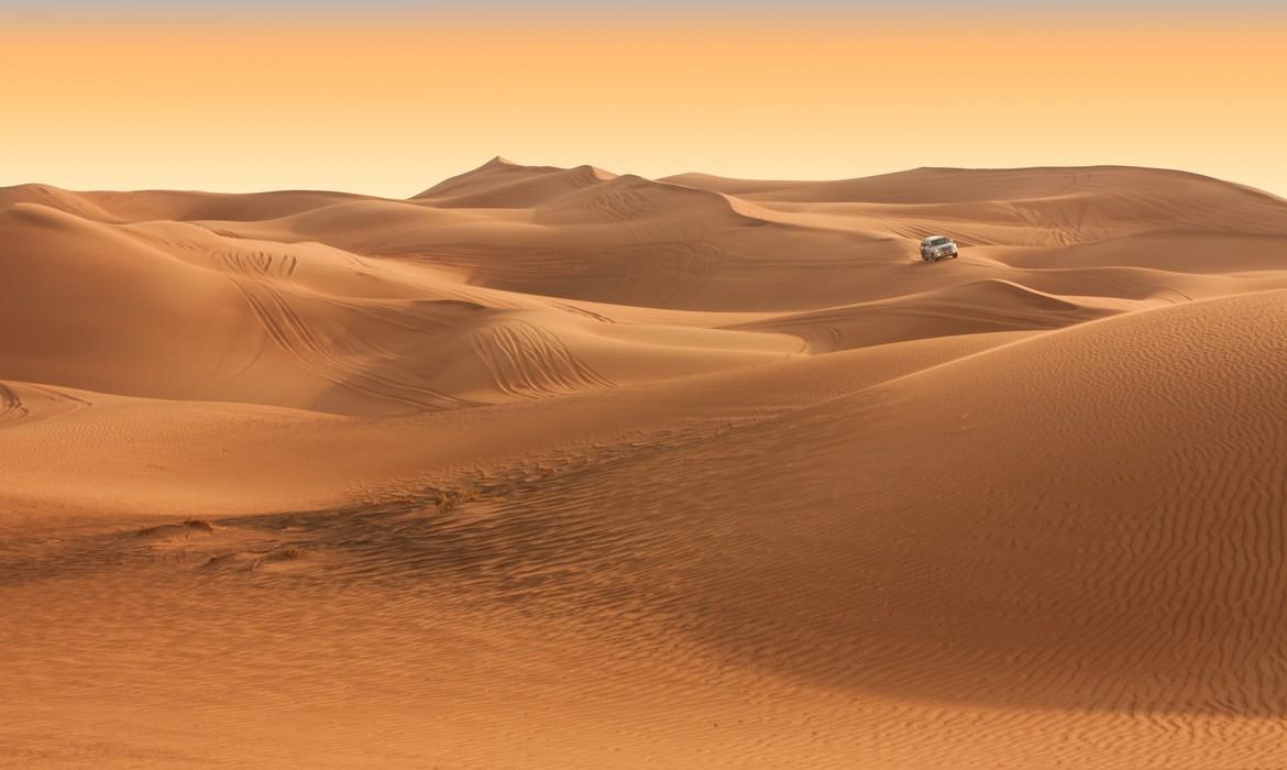 Sunset desert safari near Dubai