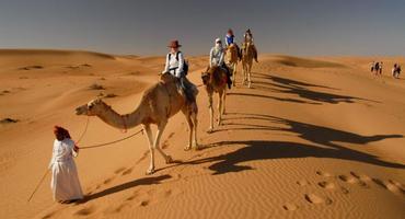 Camel riding, Wahiba Sands