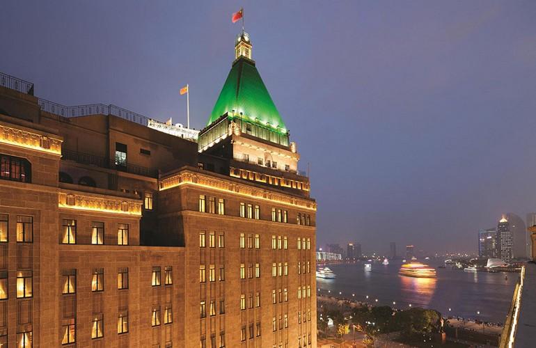 At night, Fairmont Peace Hotel